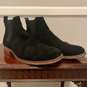 Black Suede Chelsea Boots